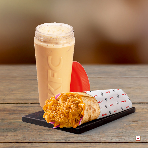 Cold Coffee & Tandoori Chicken Roll