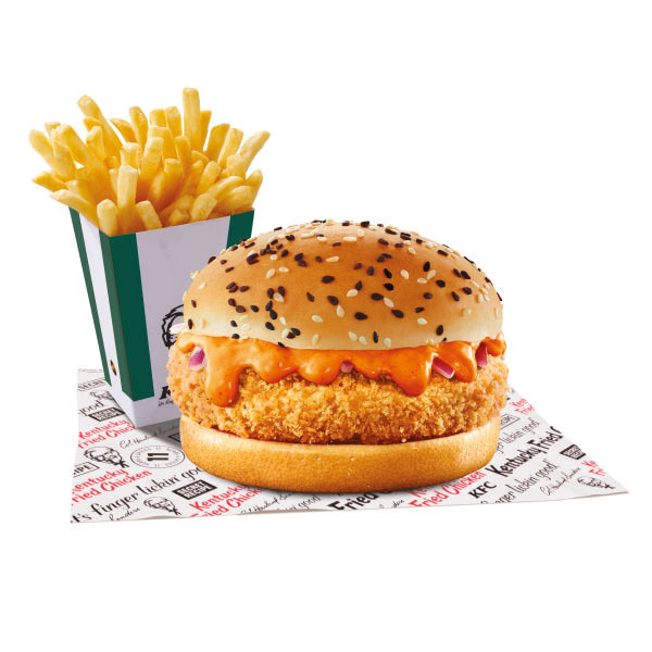 Chicken Kebab Burger & Fries