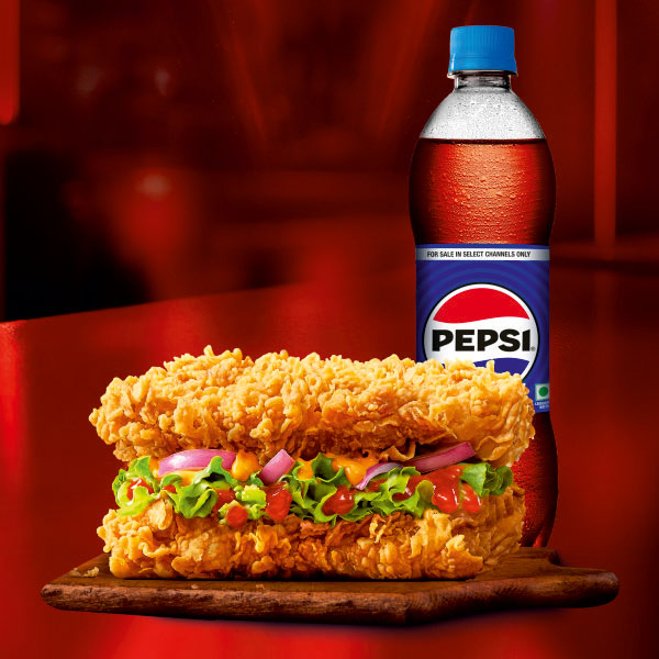 Double Down Burger & Pepsi