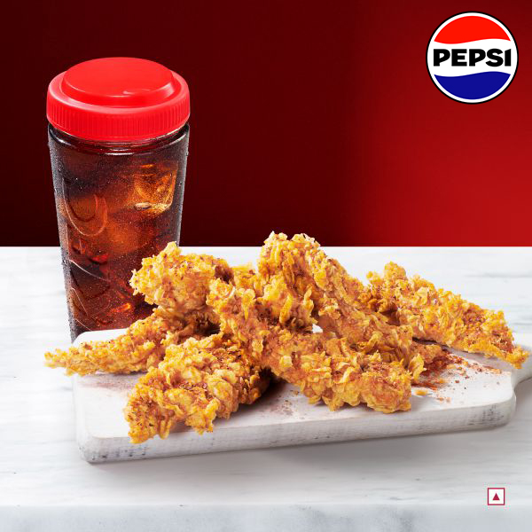 6 Pc Strips & Pepsi Bottle Combo