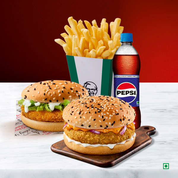 Chatpata Chana & Veg Krisper Burger Meal